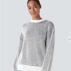 NWT Halara Block Stripe Sweater - Size Medium